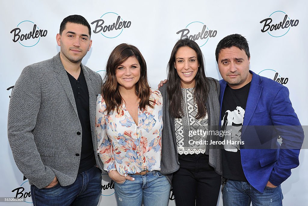 Tiffani Thiessen Hosts Grand Opening Of Bowlero Woodland Hills
