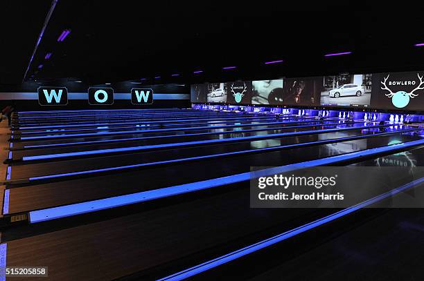 General view of the atmosphere at the Grand Opening of Bowlero on March 12, 2016 in Woodland Hills, California.