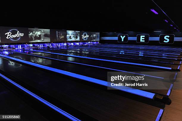 General view of the atmosphere at the Grand Opening of Bowlero on March 12, 2016 in Woodland Hills, California.