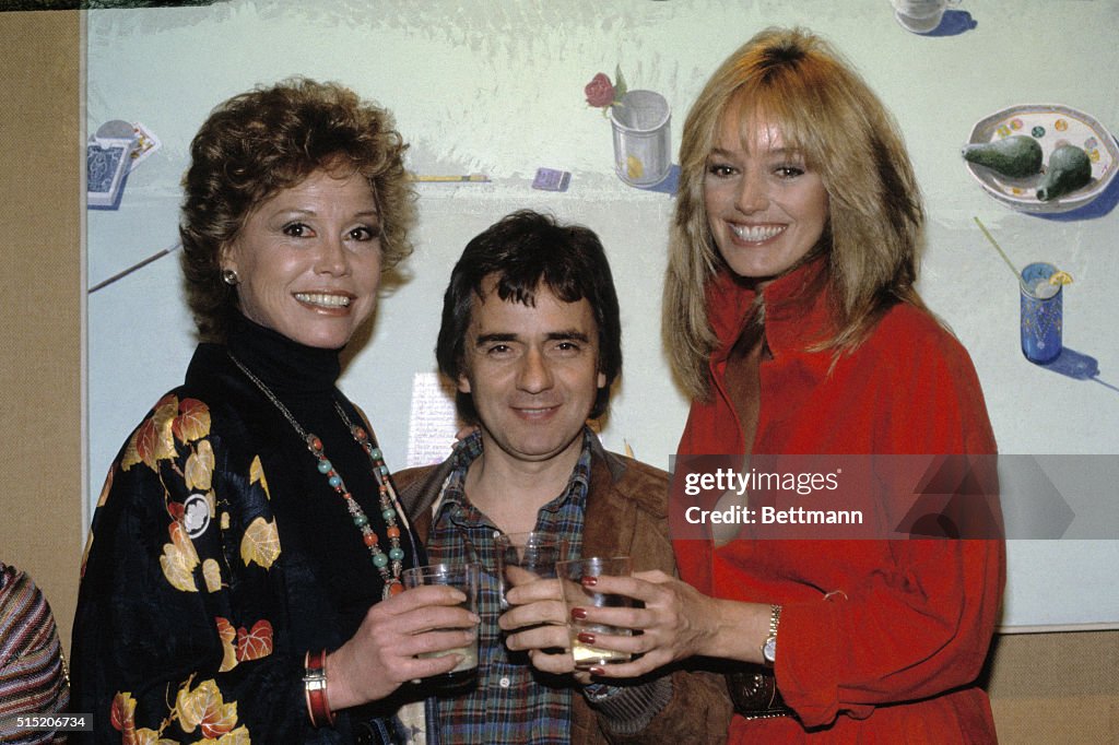 Dudley Moore Sharing a Toast with Mary Tyler Moore