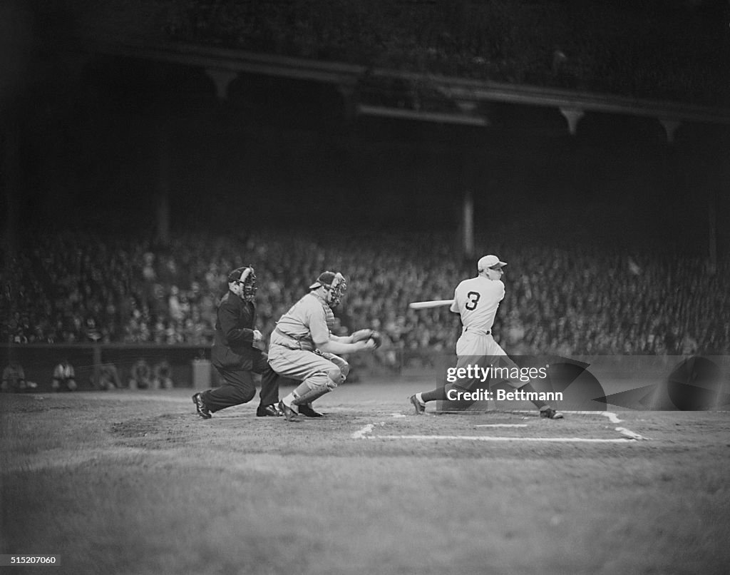 Pete Coscarart Striking Out at Ebbets Field