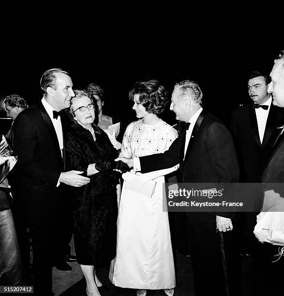 Author Cornelius Ryan, Mrs Gille, Actress Irina Demick And Director Producer Darryl F Zanuck At the Gala For the Movie 'The Longest Day' - 'Le Jour...