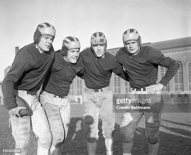 First string backfield men for the University of Michigan football team, which meets University of Southern California in the Rose Bowl on New Year's...
