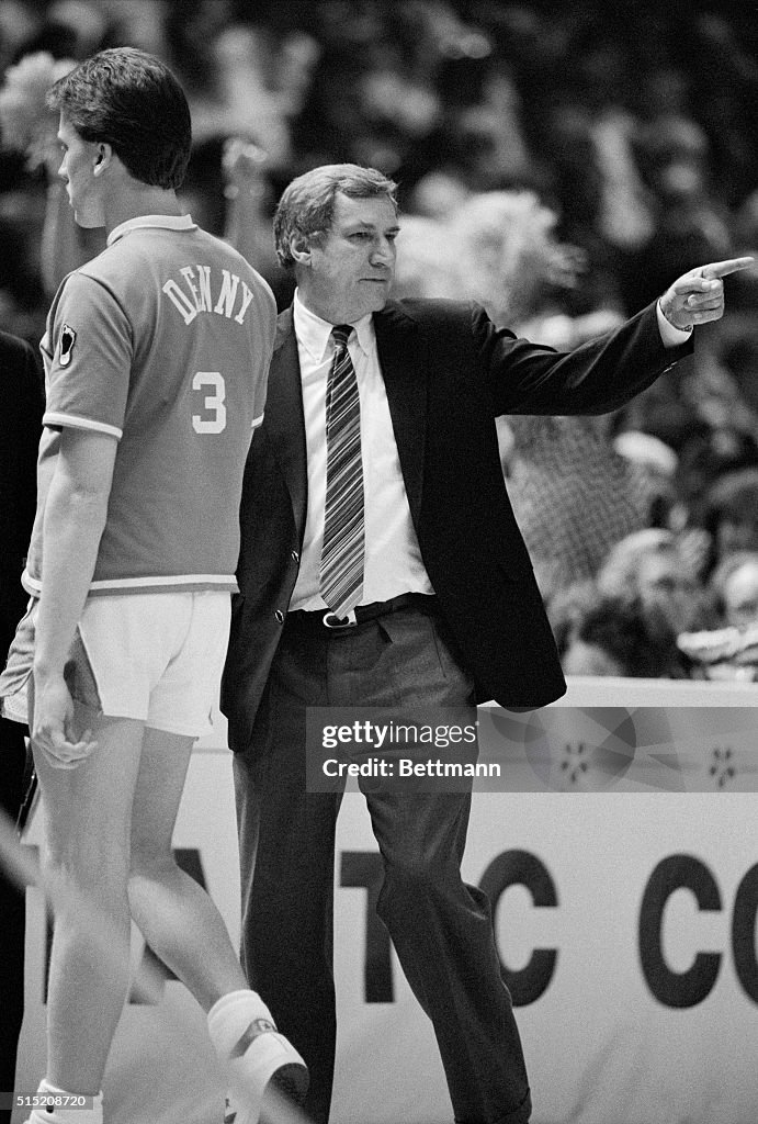 Coach Jim Valvano Coaching from Sideline