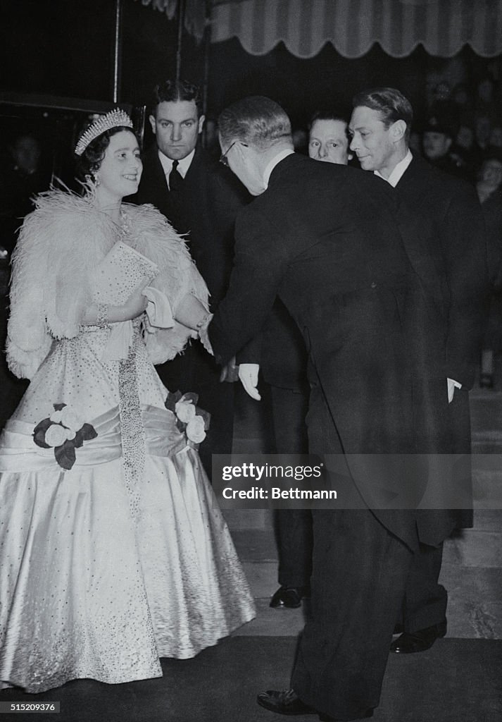 Joseph Kennedy Greeting Queen Elizabeth