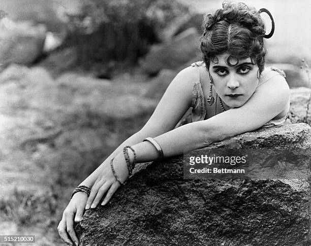Theda Bara, epitome of the vamps, in a scene from "Carmen." Undated movie still.
