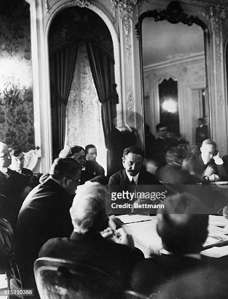 Washington, D.C.: J. Bruce Ismay, , one of the Titanic survivors, testifies at the U.S. Senate inquiry into the disaster. Ismay had ordered the...