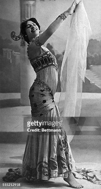 Mata Hari, spy for Germany who was shot during the world war. Photo ca. 1926.