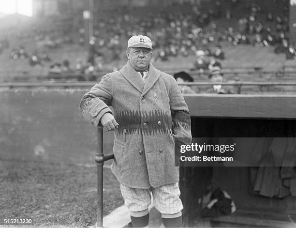 Boston, MA- First game of the World's Series held at Boston, MA, Oct. 7, 1916 between Brooklyn Nationals and Boston "Red Sox." Photo shows Wilbert...