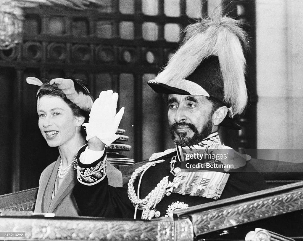 Queen Elizabeth with Haile Selassie