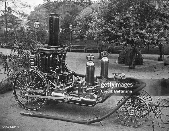 Colonial Fire Engine View of a fire engine, built in 1865 for the Cincinnati Fire... News ...