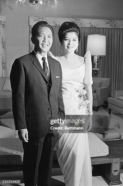 Manila, Philippines: President-elect Ferdinand Marcos and his wife Imelda Romualdez Marcos, dressed in formal and semi-formal attire. Filed .