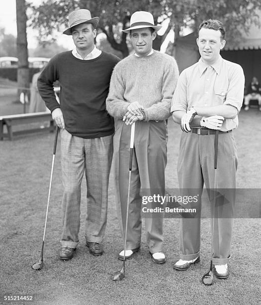 Mamaroneck, New York- Jess W. Sweetser, Bronxville, NY, Bob Clark, St. Paul, and Ray Billows, Poughkeepsie, NY, getting off this morning in the...