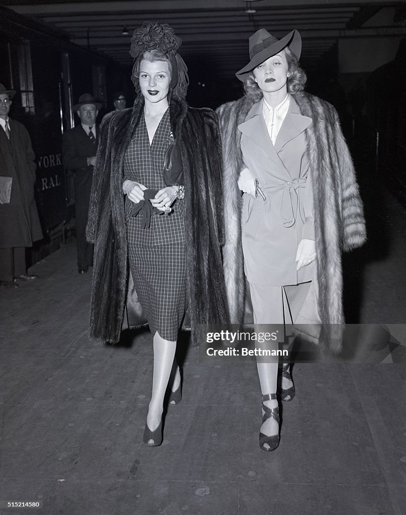 Rita Hayworth and Marlene Dietrich