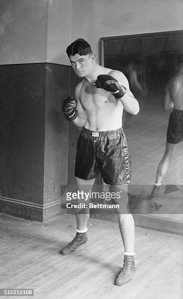 American boxer James Braddock in training as a light-heavyweight.