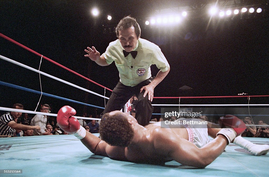 Referee Counting Over Boxer Pinklon Thomas