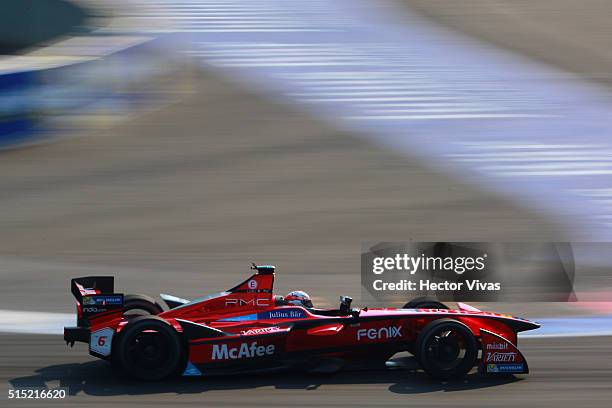 Loic Duval of France and Dragon Racing during the Mexico City Formula E Championship 2016 at Autodromo Hermanos Rodriguez on March12, 2016 in Mexico...