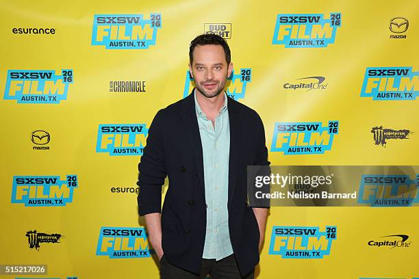 Actor Nick Kroll attends the "My Blind Brother" premiere during the 2016 SXSW Music, Film + Interactive Festival at Topfer Theatre at ZACH on March...