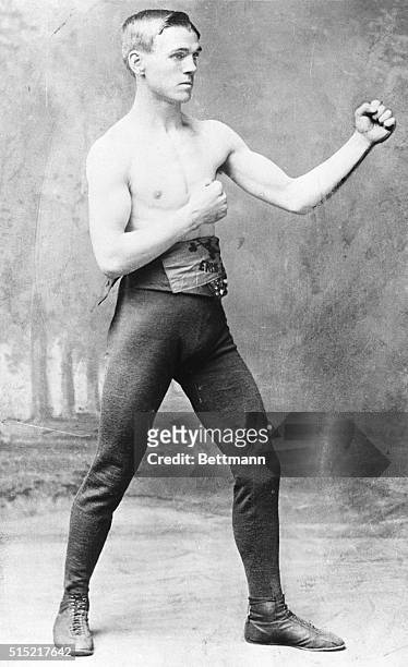 Early 20th century featherweight boxer, Terry McGovern. Undated photograph.