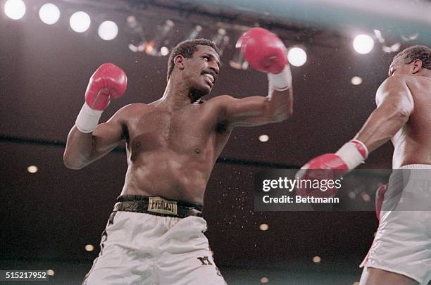 Las Vegas, Nevada: Michael Spinks took a hard right to his chin in the early going of his fight with Larry Holmes but fought back enough to retain...