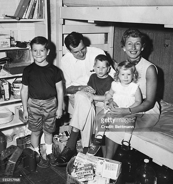 "Project Hideway" ends for Thomas A. Powner , his wife Madge , sons Scott and Torry , and daughter Hilary . The Powner family lived in a basement...