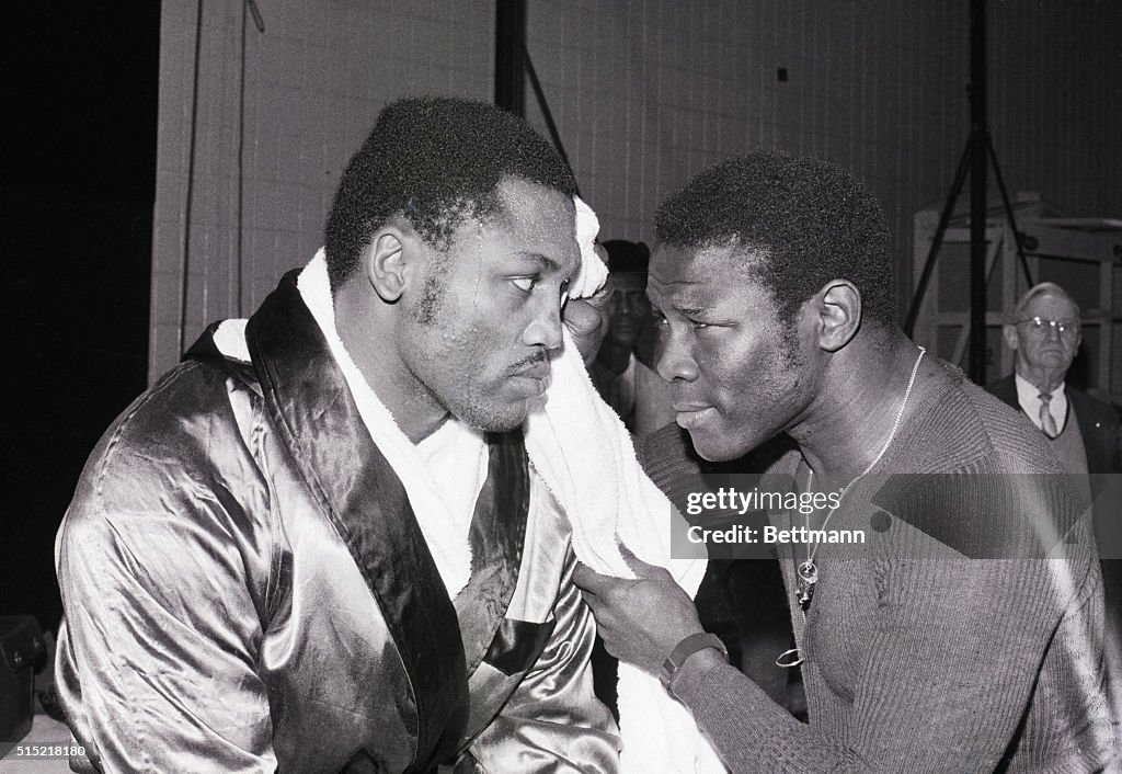 Emile Griffith Talking To Joe Frazier