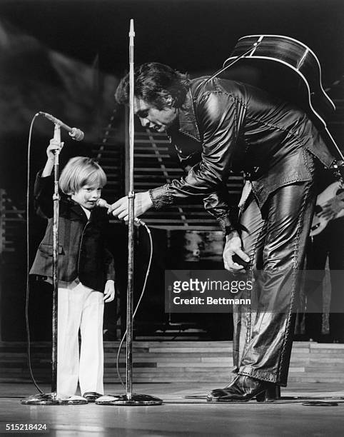 John Carter Cash, 3-year-old son of singer Johnny Cash, became the youngest person to make a Las Vegas nightclub debut when he appeared on the stage...