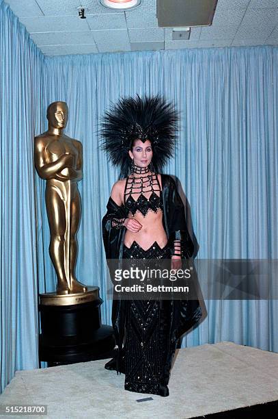 Los Angeles, CA-Cher is shown in a full-length photo from backstage at the Academy Awards. BPA 2.
