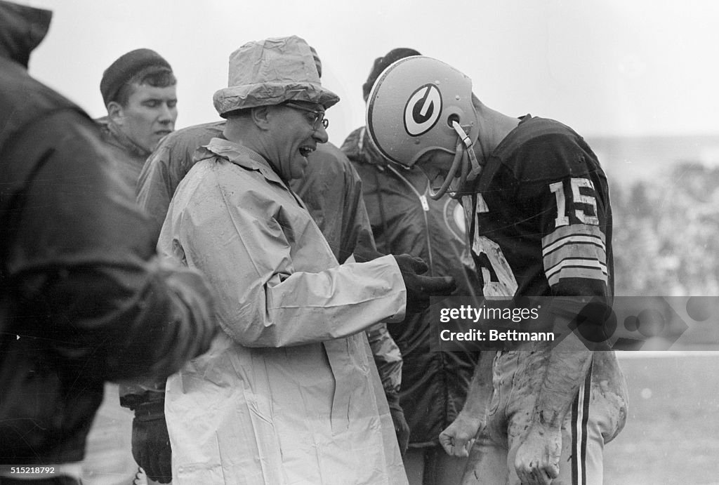Vince Lombardi and Bart Starr