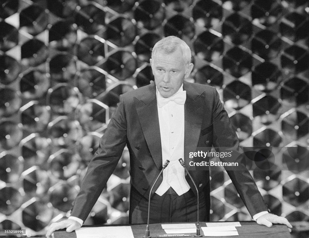 Johnny Carson @ Podium Of Academy Awards