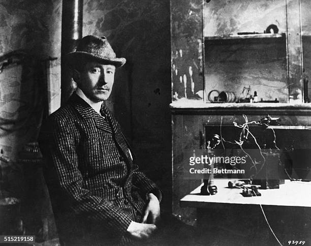 Guglielmo Marconi at St. John's, Newfoundland where he succeeded in receiving radio signals from Cornwall, England. It was the first transatlantic...