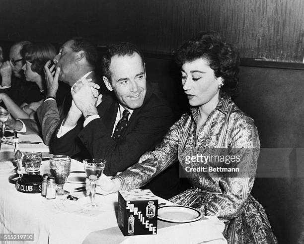 New York, NY-Veteran stage and screen actor Henry Fonda, star of many top movies and stage plays, gazes fondly at the lovely young Italian screen...