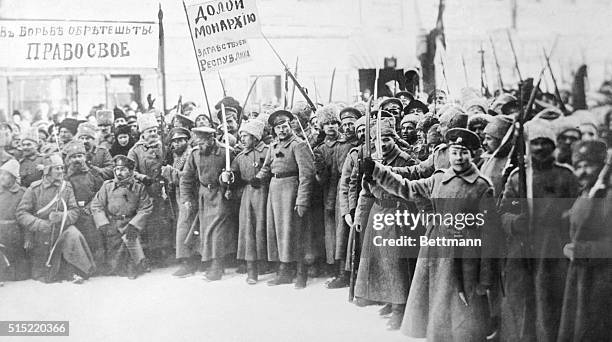 Bolshevik honor guard waits to greet Breshka Brashkoski.