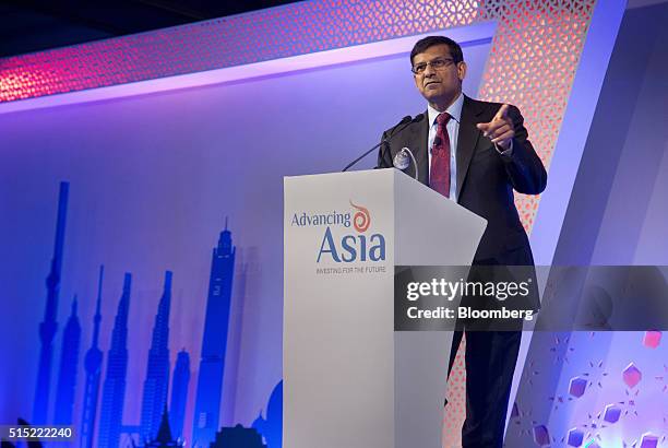 Raghuram Rajan, governor of the Reserve Bank of India , speaks during the Advancing Asia Conference in New Delhi, India, on Saturday, March 12, 2016....