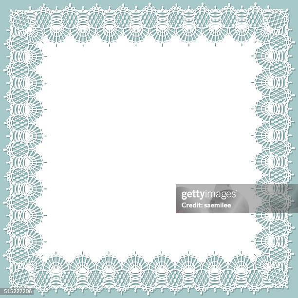 lace square - doily stock illustrations