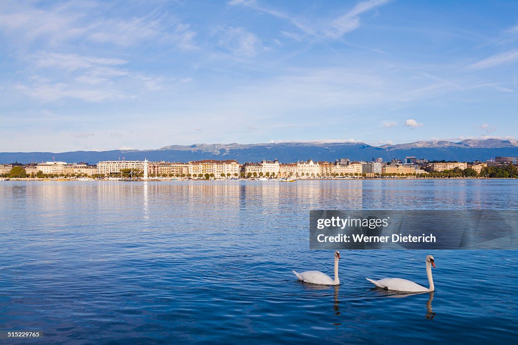 Cityscape of Geneva, Lake Geneva, Switzerland