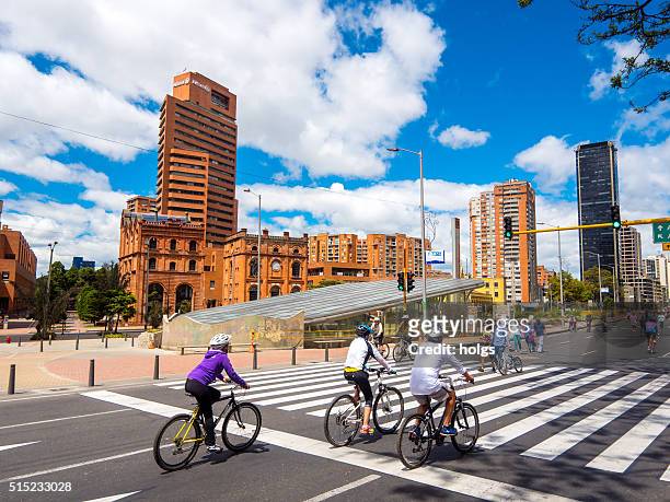 bikers in bogota, colombia - bogota stock pictures, royalty-free photos & images