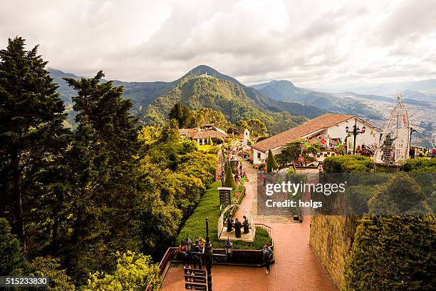 monserrate church in bogota, colombia - monserrate bogota stock pictures, royalty-free photos & images