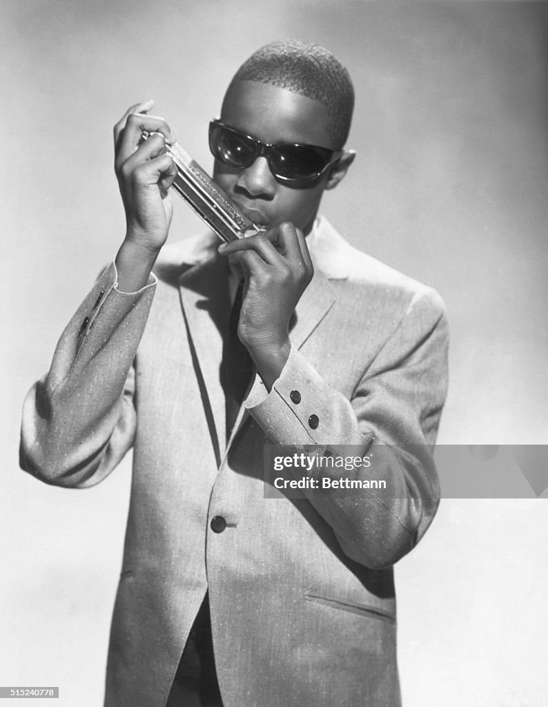 Stevie Wonder Playing Harmonica