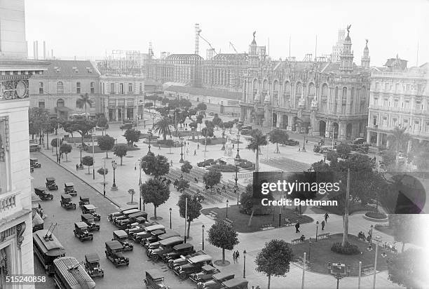 View of Central Park in Havana, Cuba.