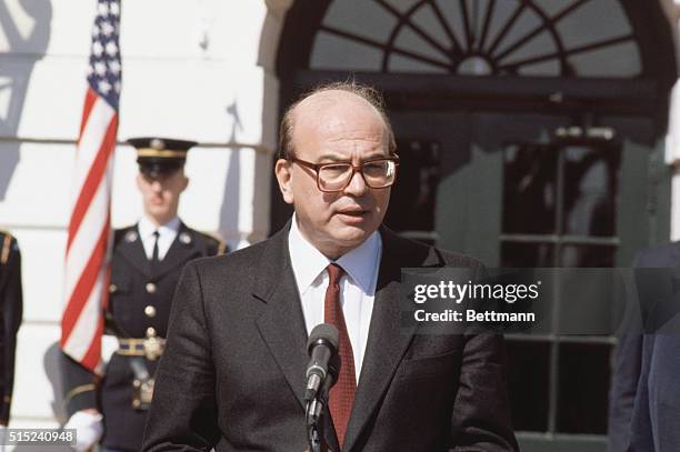 Washington, DC.: Italian Prime Minister Betting Craxi in District of Columbia.