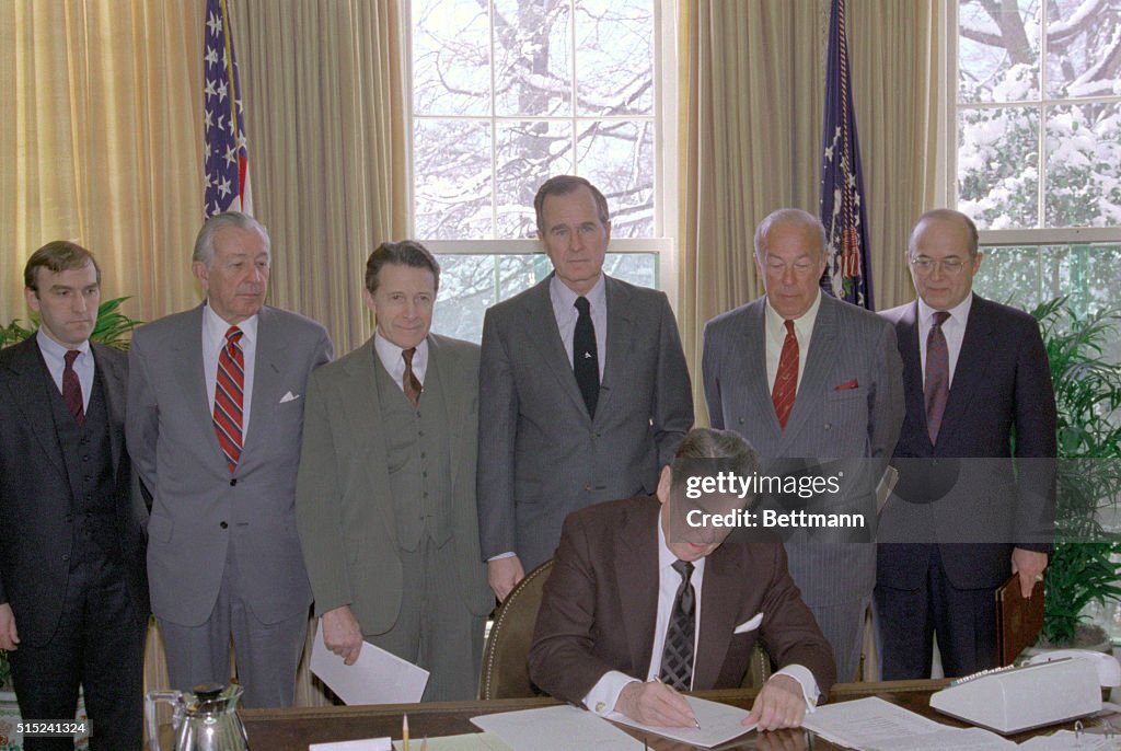 Ronald Reagan Signing Request