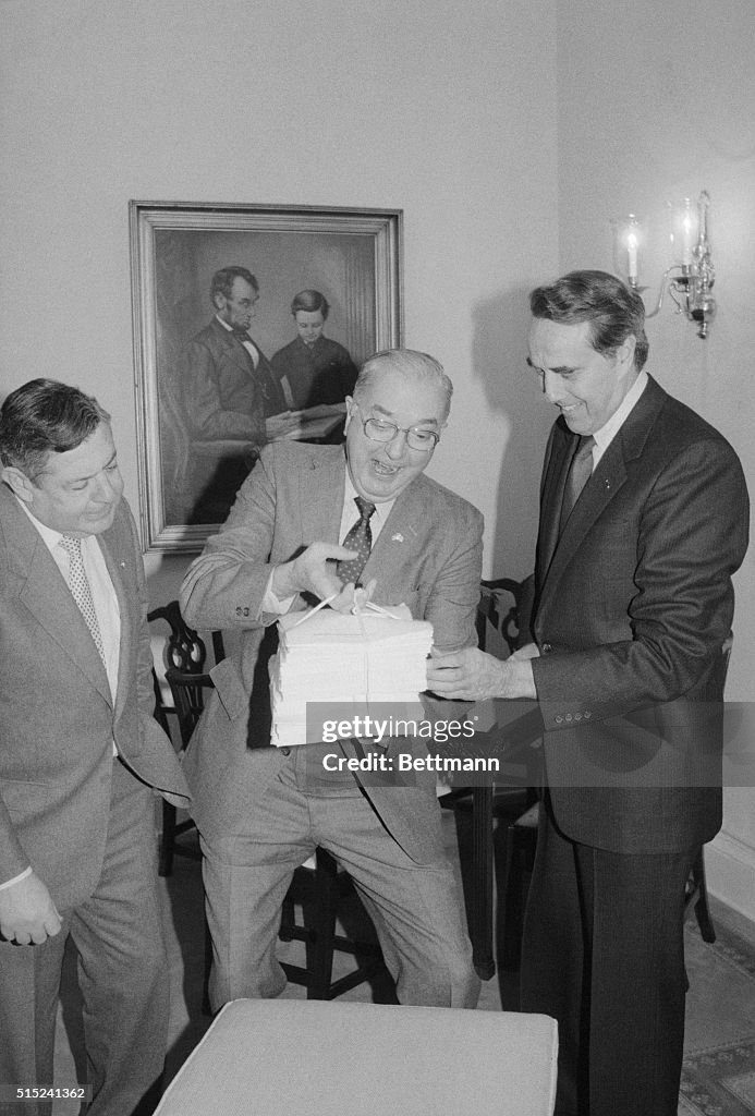Jesse Helms Weighing Farm Bill