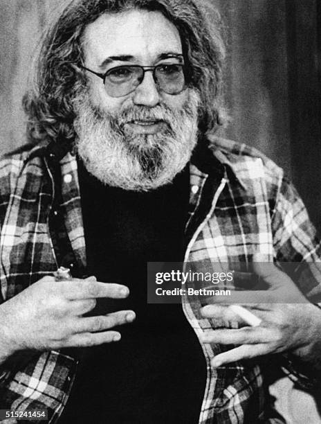 San Rafael, CA- Jerry Garcia of the Grateful Dead, pictured during an interview here, is glad to be alive. "It's good to not die," said Garcia, who...