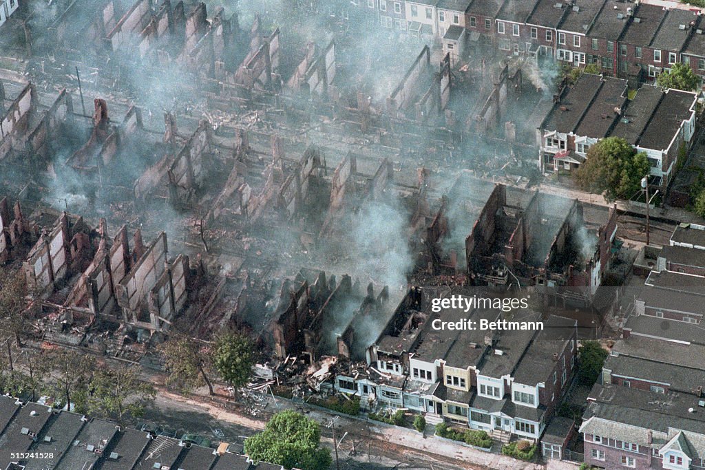 Smoke Rising from Destroyed Homes