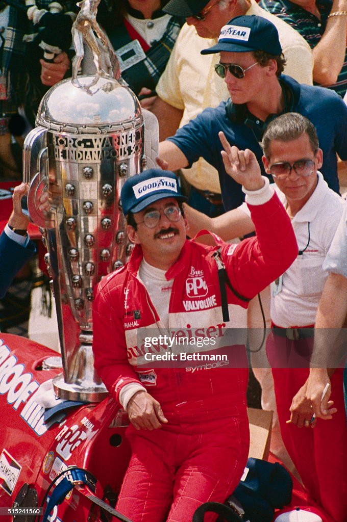 Bobby Rahal Celebrating his Victory