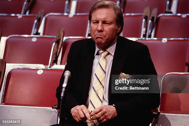 Reverend Jimmy Swaggart, TV evangelist affiliated with the PTL television ministry.
