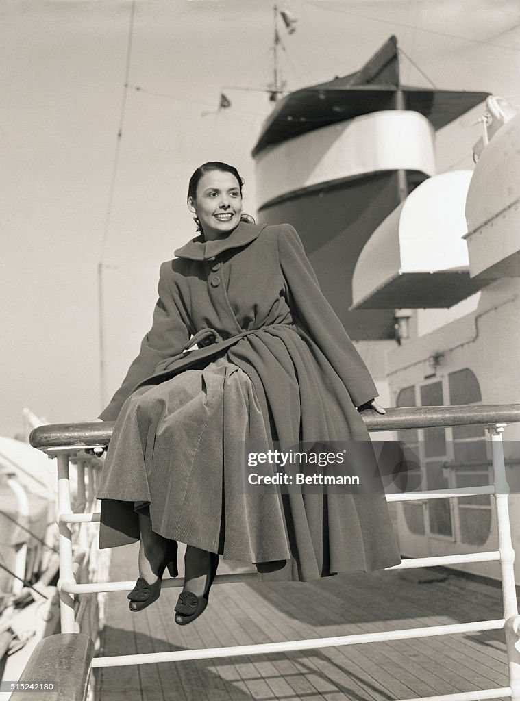 Lena Horne Returning to New York by Ship