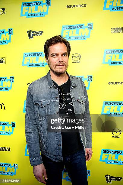 Michael Shannon attends the premiere of his film "Midnight Special" at the Paramount Theater during the South by Southwest Film Festival on March 12,...