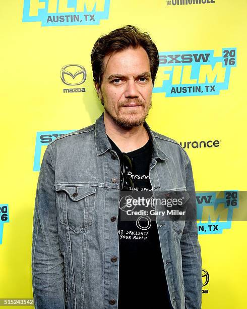 Michael Shannon attends the premiere of his film "Midnight Special" at the Paramount Theater during the South by Southwest Film Festival on March 12,...